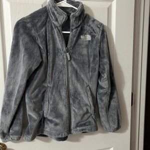 North Face Girls Zip Up Fuzzy Jacket